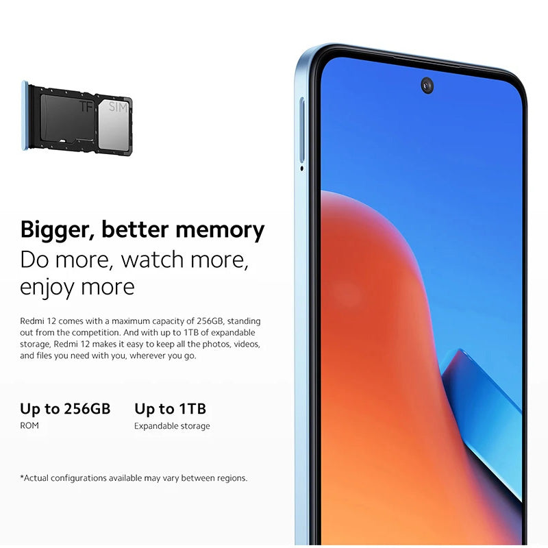 XIAOMI Redmi 12 EU Version 8GB+128GB 50MP Smartphone 6.79-inch IPS Display Cell Phone XIAOMI Redmi 12 EU Version 8GB+128GB 50MP Smartphone 6.79-inch IPS Display Cell Phone